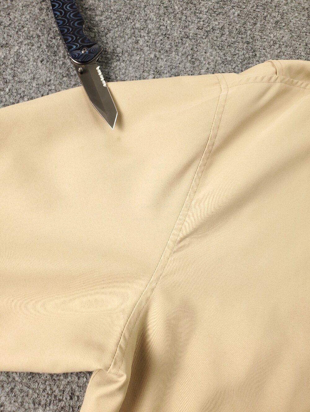 Vintage Polo Ralph Lauren Jacket XL Bi Swing Bomber Beige Microfiber Grid Lined - Picture 13 of 14